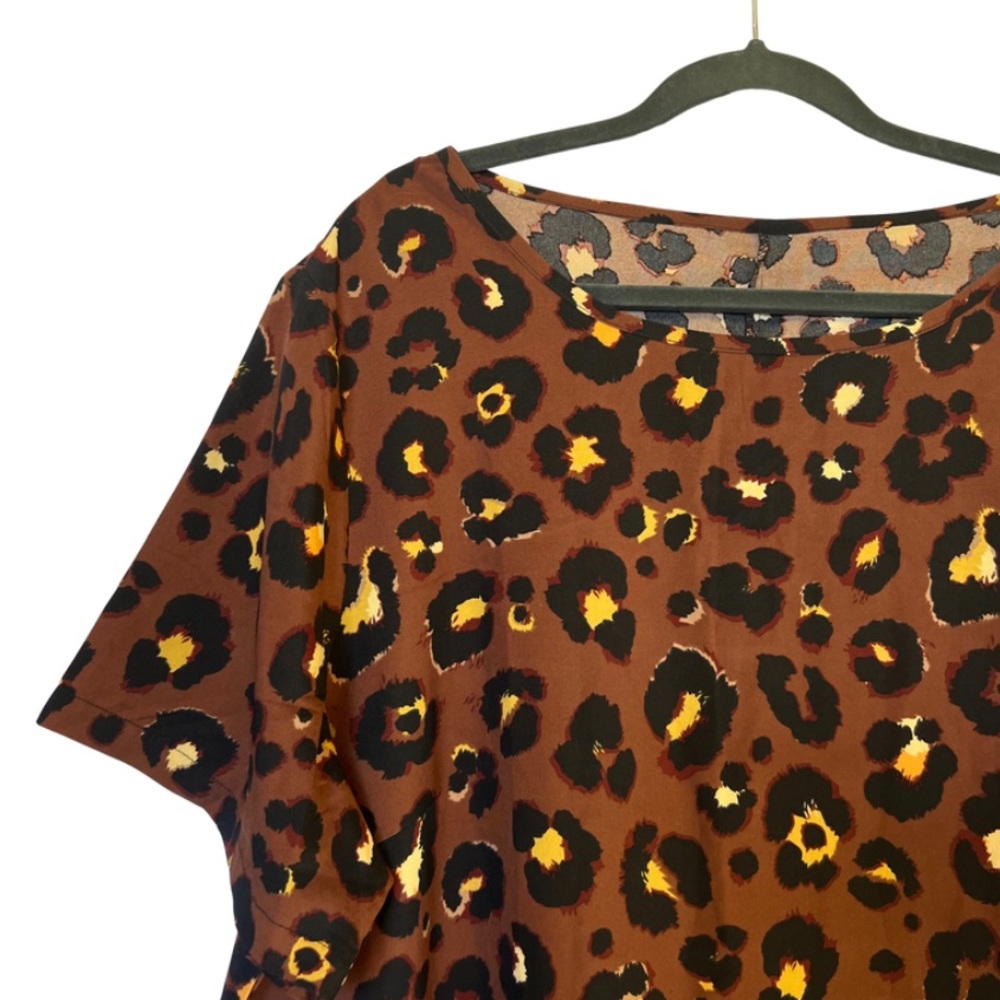SHEIN Curve women’s Size 3x leopard print tshirt style dress - Picture 3 of 6